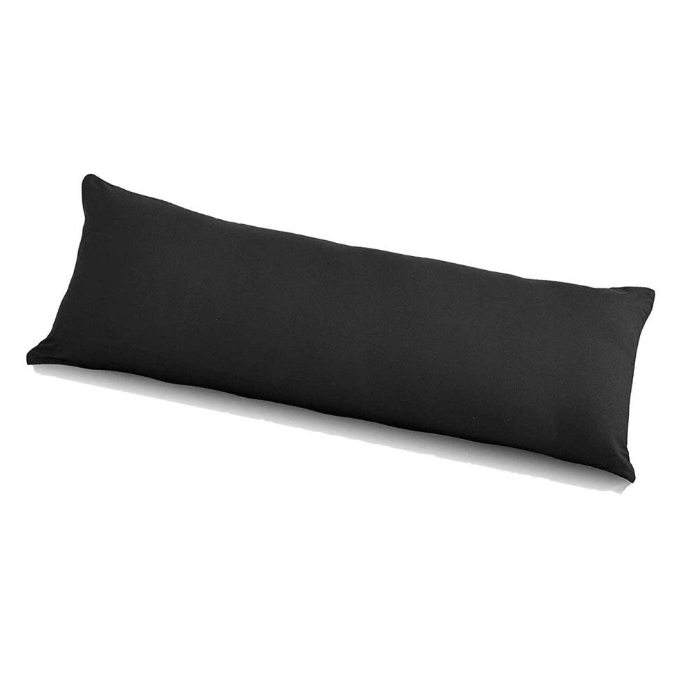 (Black, King 5ft) Ultra Soft Long Bolster Body Pillow with Free Case