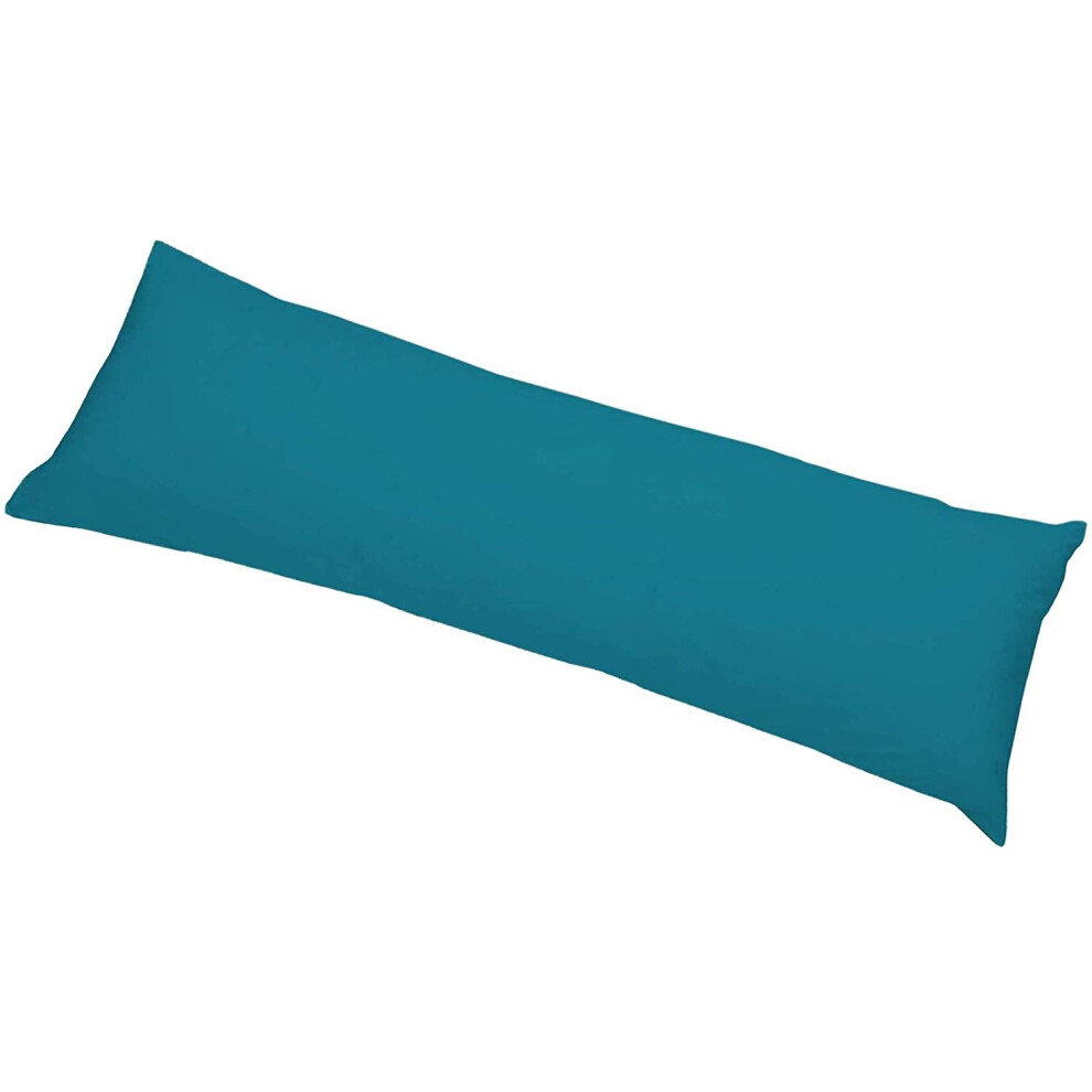 (Teal, King 5ft) Ultra Soft Long Bolster Body Pillow with Free Case