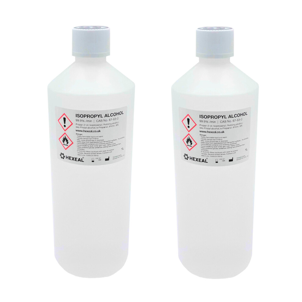 IPA 99.9% | 2x 1 LITRE | Lab Grade | Isopropyl Alcohol/Isopropanol | 2L