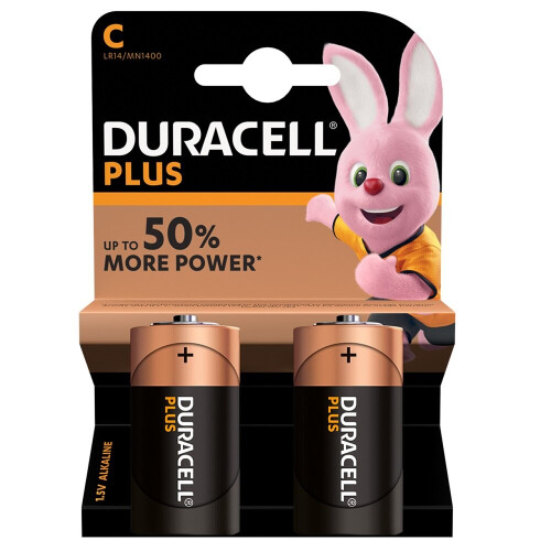 Duracell Duracell C Plus Battery  ~ Pack of 2