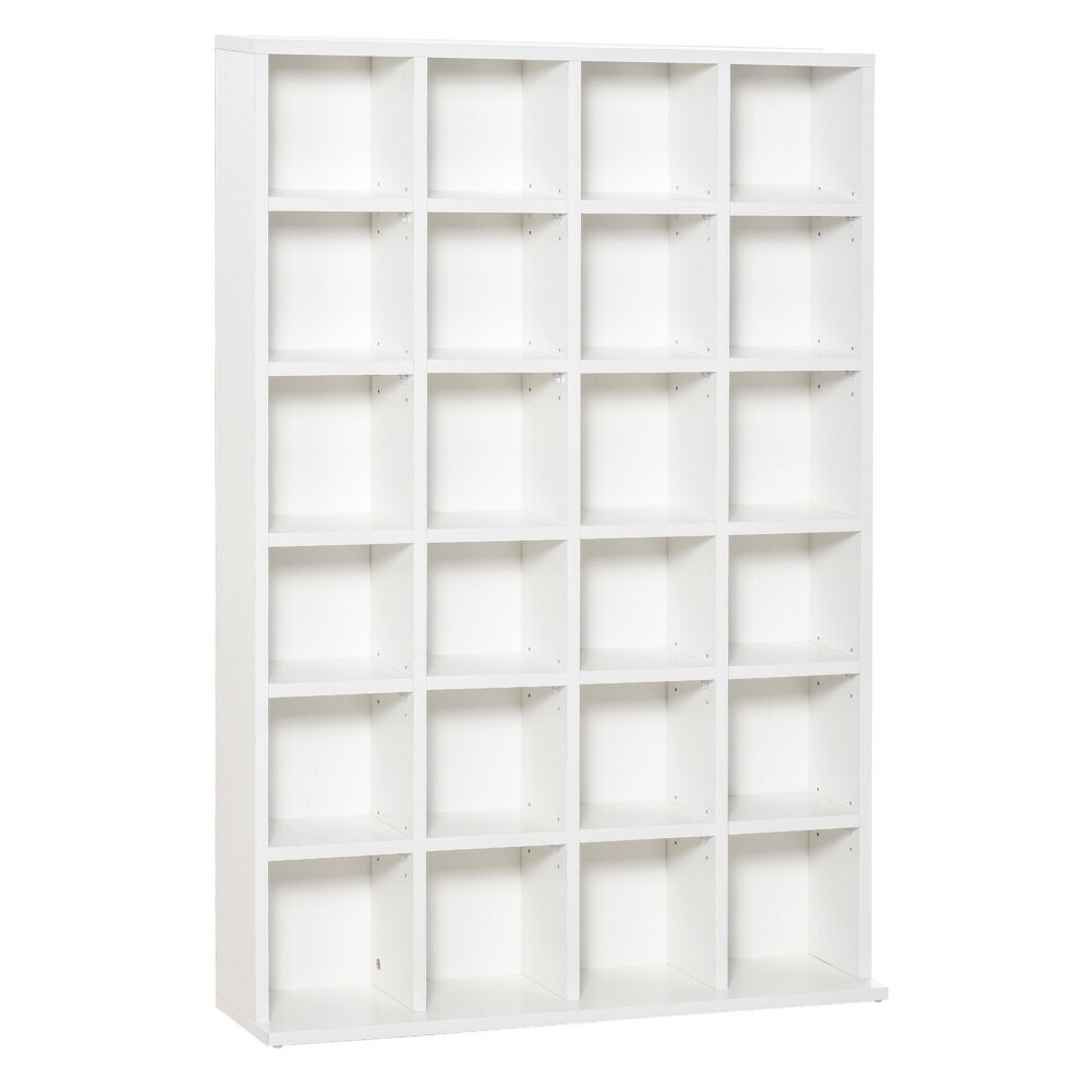 Homcom Dvd Cd Media Storage Cabinet Racks Wooden Shelf Video Bookcase Black