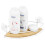 URBN Living (Corner Suction) Bamboo Shower Shelf Bathroom Rack Storage Organiser Caddy 2 Tier Corner Suction 1