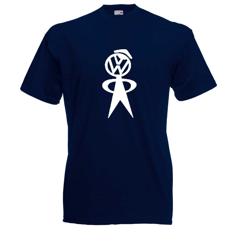 (Deep Navy, L) Vw Bubble Boy Campervan Graphic High Quality T-Shirt, Tee, Men's, Unisex