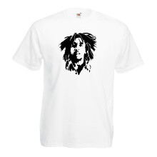 (White, L) Iconic Bob Marley Graphic High Quality T-Shirt, Tee, Men's, Unisex