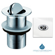 Flip Top UNSLOTTED Basin Sink Waste Swivel Top Chrome Heavy Duty 1 1/4"