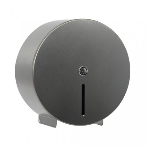 Pro-Kleen Brushed Steel Mini Jumbo Toilet Roll Dispenser