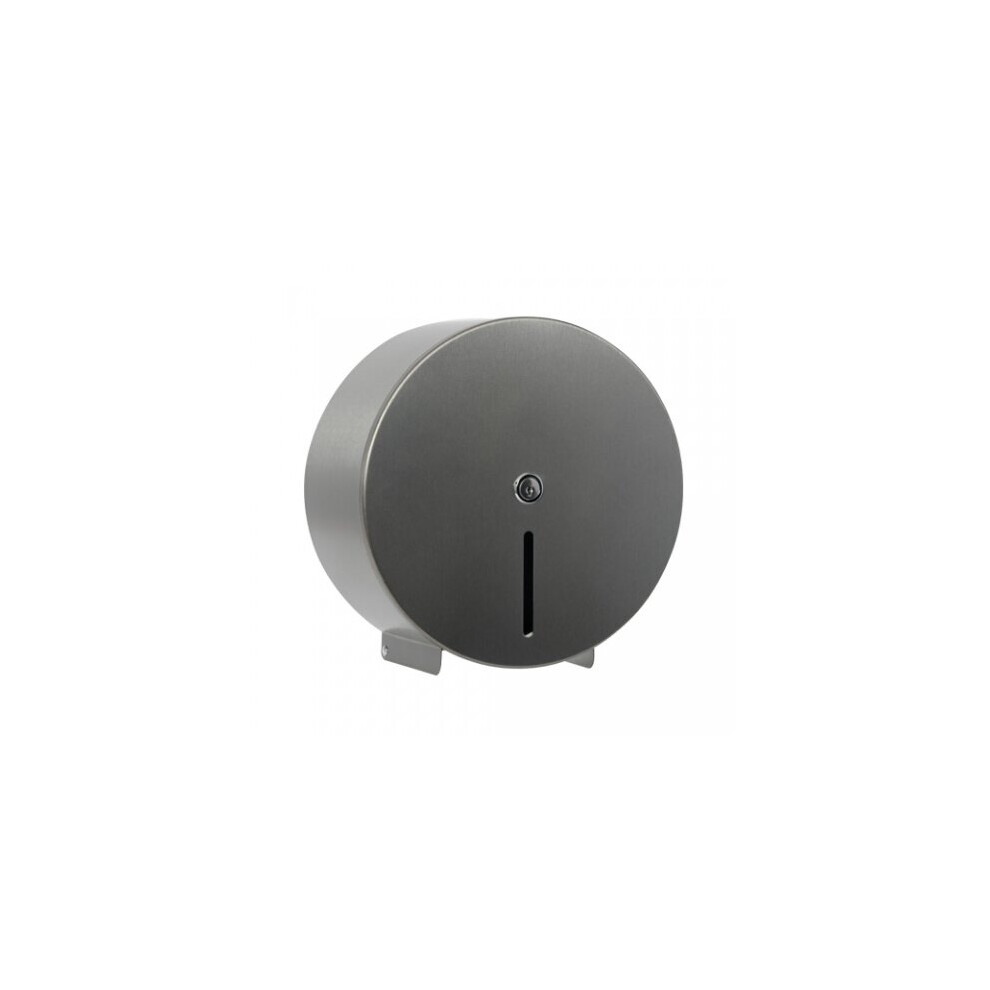 Brushed Steel Mini Jumbo Toilet Roll Dispenser