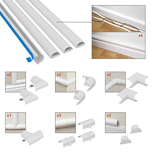 LIKE-NEW D-Line 3015KIT001 4-Meter Mini Trunking Multipack, Self-Adhes 2