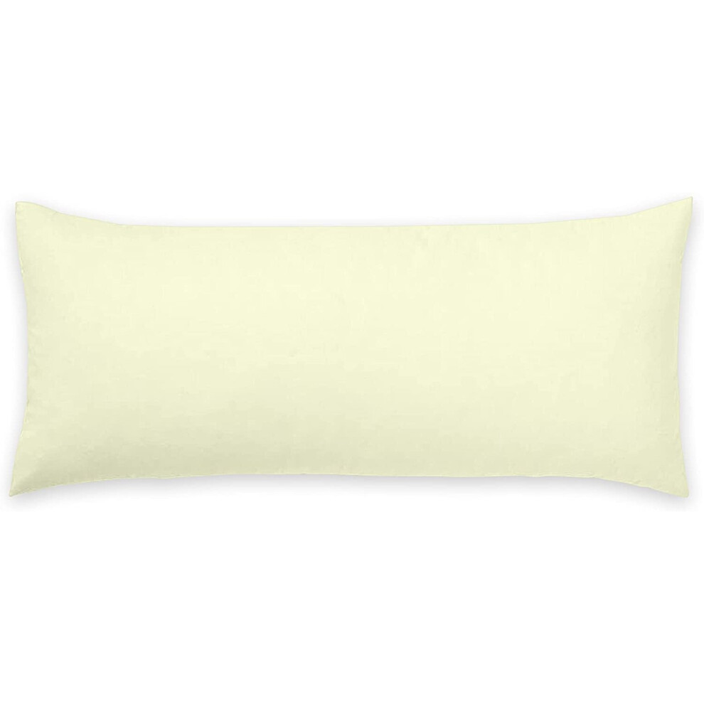 Arlinens (Cream, King 5Ft) Luxury Bolster Pillow Case- Pregnancy Maternity Long Orthopaedic Support Pillow Cover In White Cream & Silver Colours