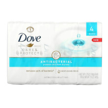 Dove, Zorg & Beschermen, Antibacteriële Schoonheidstaart, 4 Staarten, 3,75 oz (106 g) Elk