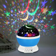 Starry Stars Night Light Rotating Projector Baby LED Mood Lamp Blue