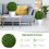 Gymax 2 PCS 40cm Artificial Topiary Ball Realistic Round for Wedding Party 10
