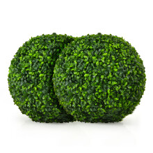 2 PCS 40cm Artificial Topiary Ball Realistic Round for Wedding Party