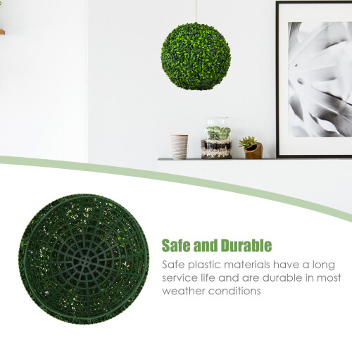 Gymax 2 PCS 40cm Artificial Topiary Ball Realistic Round for Wedding Party 2