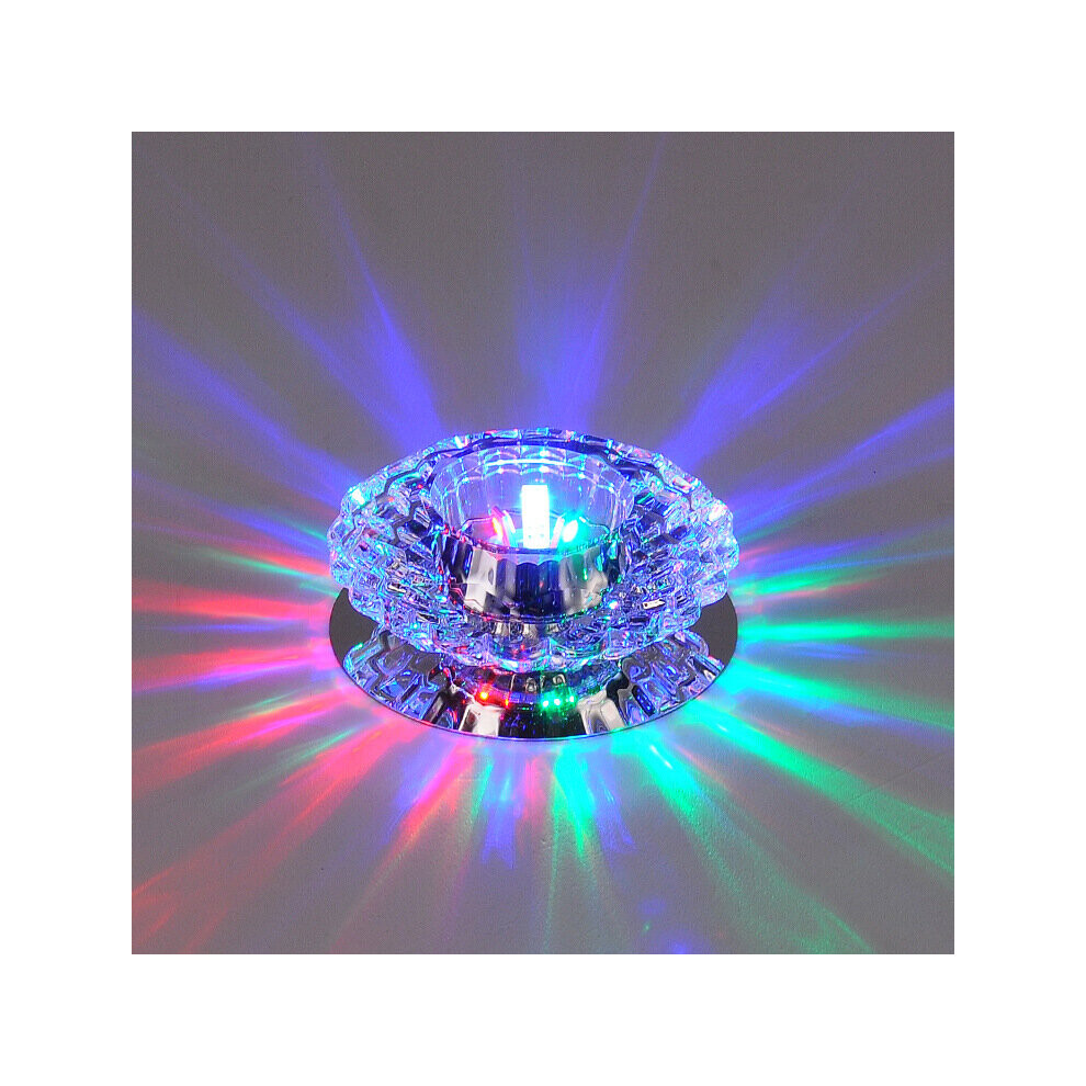 Luxurious Crystal Spotlight Modern Led Downlight for Aisle Entrance Hall Color Light