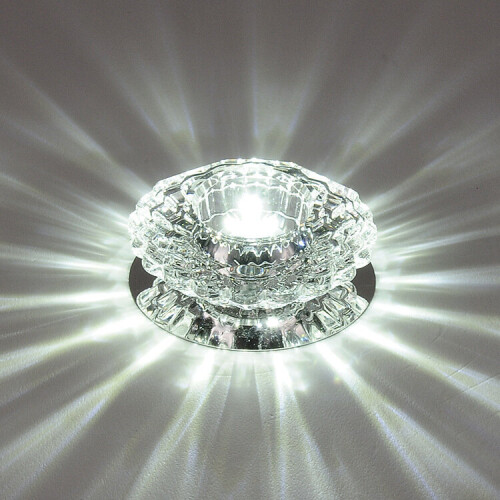 Luxurious Crystal Spotlight Modern Led Downlight for Aisle Entrance Hall Cool White