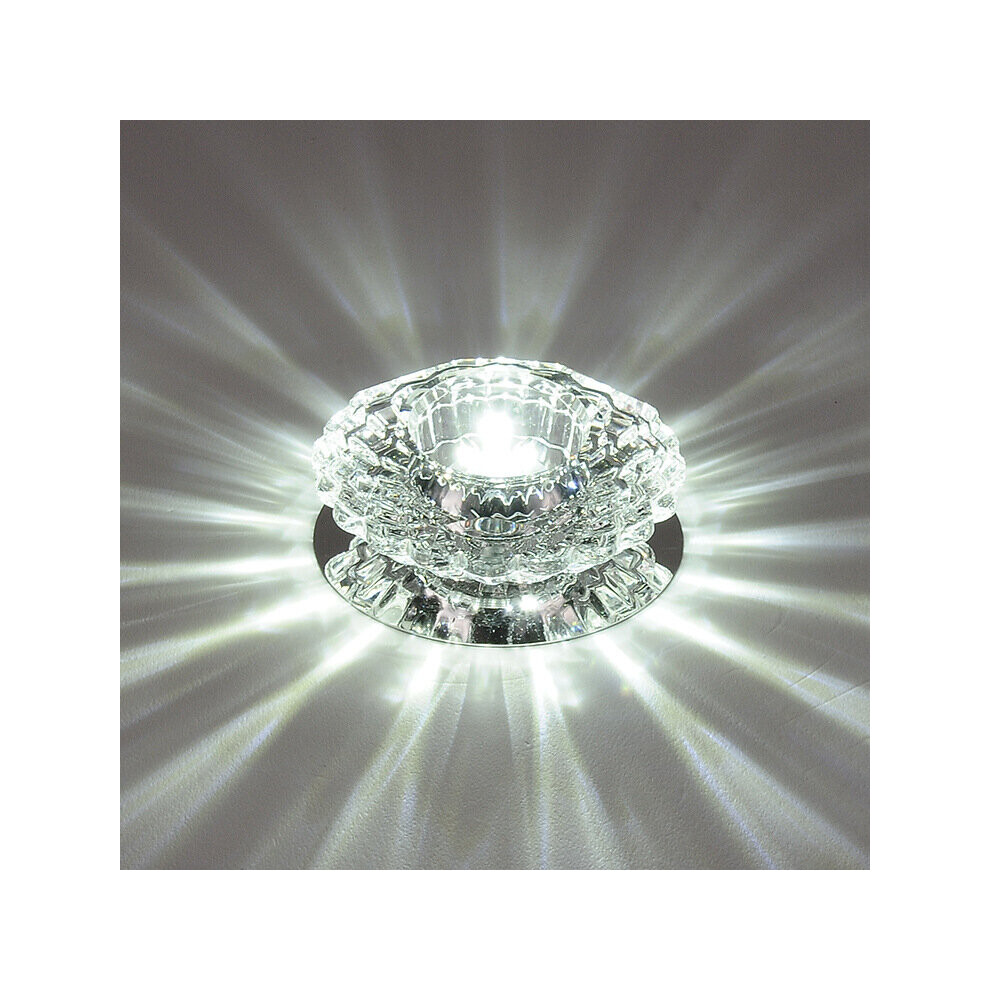 Luxurious Crystal Spotlight Modern Led Downlight for Aisle Entrance Hall Cool White