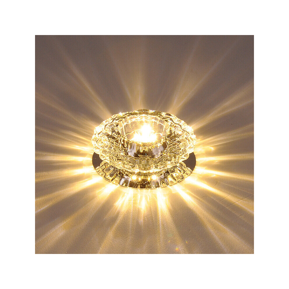 Luxurious Crystal Spotlight Modern Led Downlight for Aisle Entrance Hall Warm White