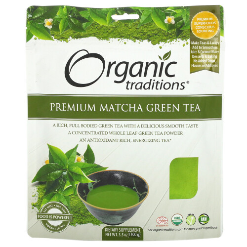 Organic Traditions, Premium Matcha-Tee, 3,5 oz (100 g)