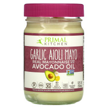 Primal Kitchen, Echte Mayonnaise mit Avocadoöl, Knoblauch-Aioli-Mayonnaise, 12 fl oz (355 ml)
