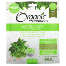 Organic Traditions, Matcha Latte mit Probiotika, 5,3 Unzen (150 g)