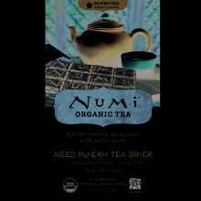 Numi Tea, Thé Pu-Erh Biologique, Briquette de Thé Pu-Erh Vieilli, 2,2 oz (63 g)