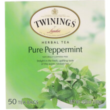 Twinings, Infusion, Menthe Poivrée Pure, Sans Caféine, 50 Sachets, 3,53 oz (100 g)