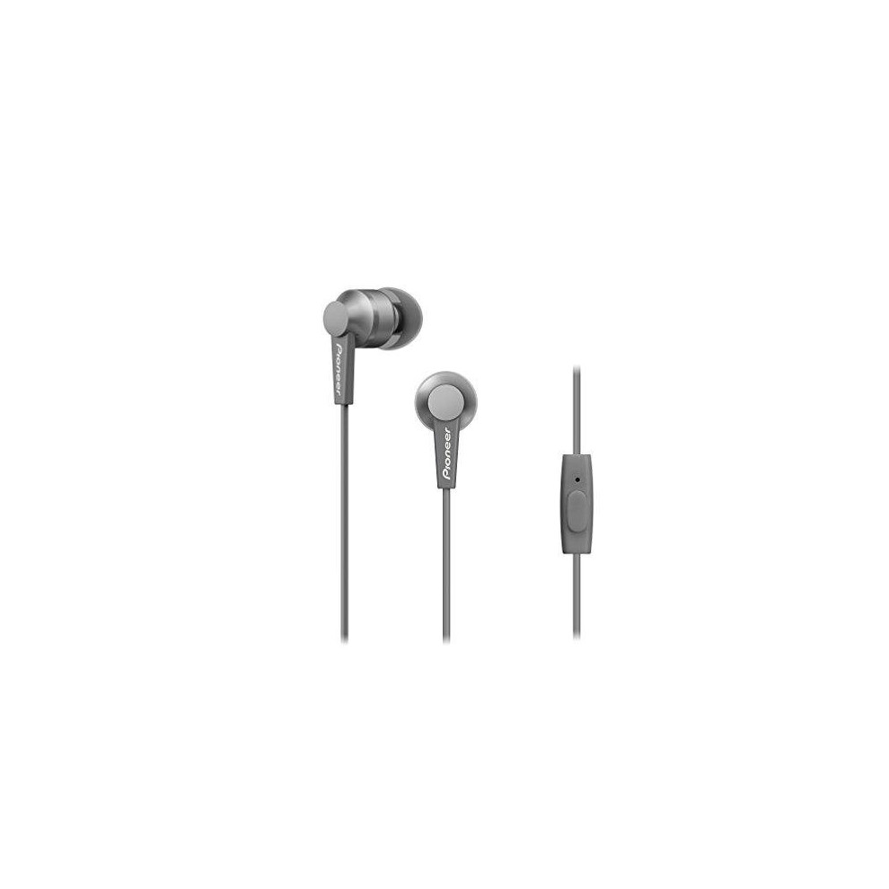 Pioneer SE-C3T(H) In-Ear Headphones (Aluminium body, Control panel, Microphone, Silicone earplug, light-compact-convenient, Industrial Design, for iPh