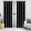 Imperial Rooms (66" x 90") Black Curtains Velvet Eyelet Ring Top Ready Made 1