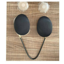 (Black) Upgraded Deep Plunge Invisible Push-Up Frontless Bra Strapless Backless Bra Kit