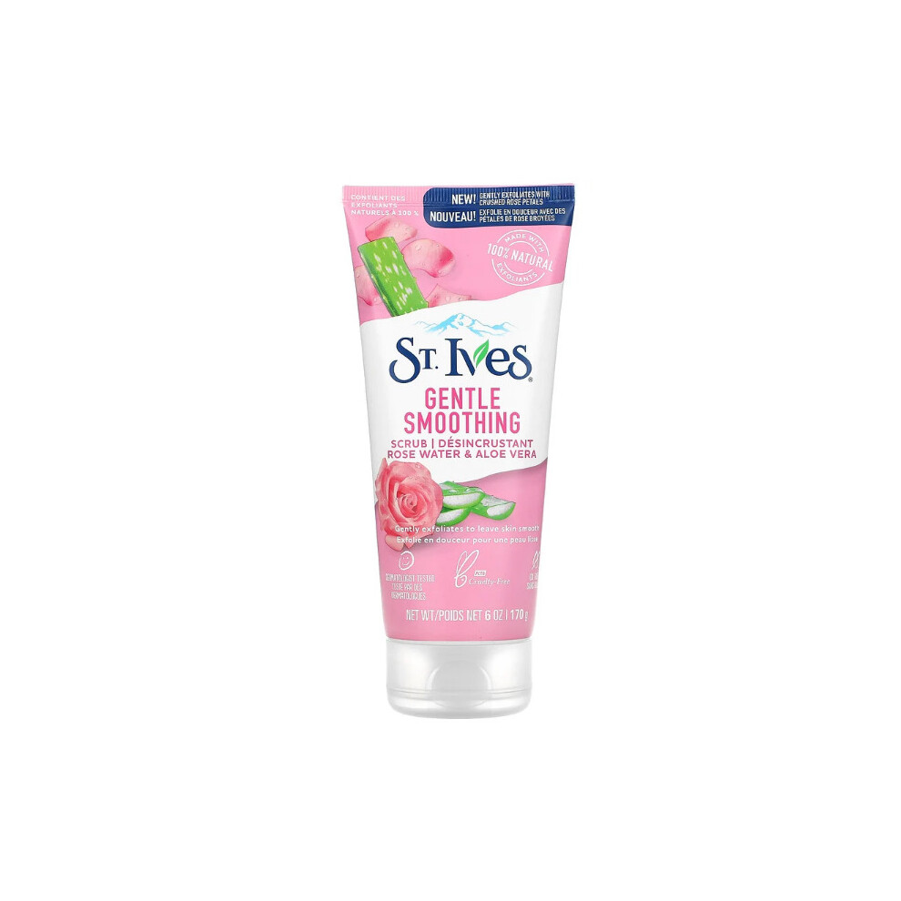 St. Ives, Gentle Smoothing Scrub, Rose Water & Aloe Vera, 170g