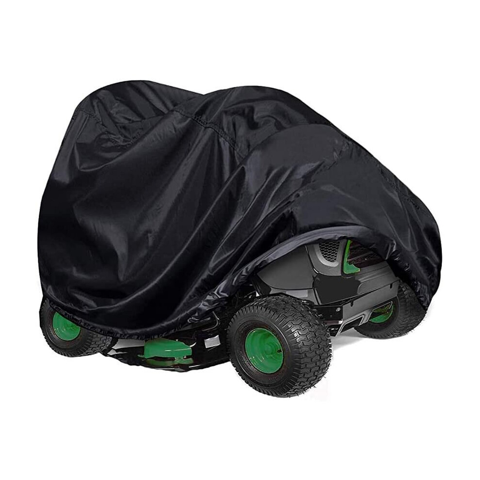 (L(182*111*116)CM) Universal Heavy Duty Waterproof Lawn Mower Cover Black