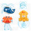 Kids Bath Toy Water Spray Whale Squid Crab Model  Suction Water Toys 2