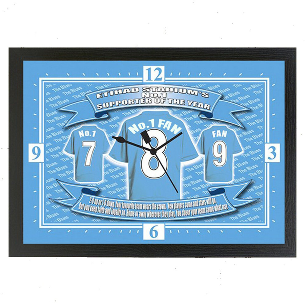 Photos - Wall Clock Manchester City Football Shirt Framed  Gift