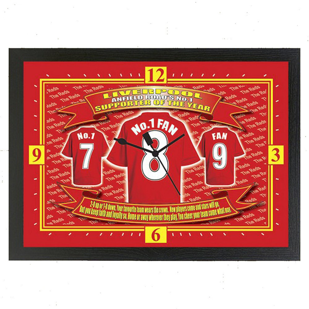 Liverpool Football Shirt Framed Wall Clock Gift