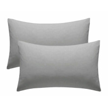 (Silver) Pair of Plain Dyed 100% PolyCotton PillowCases