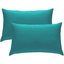 (Teal) Pair of Plain Dyed 100% PolyCotton PillowCases