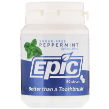 Epic Dental, Xylit-Bonbons, Pfefferminz, Zuckerfrei, 180 Stück