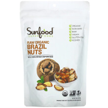 Sunfood, Rohe Bio-Paranüsse, 8 Unzen (227 g)