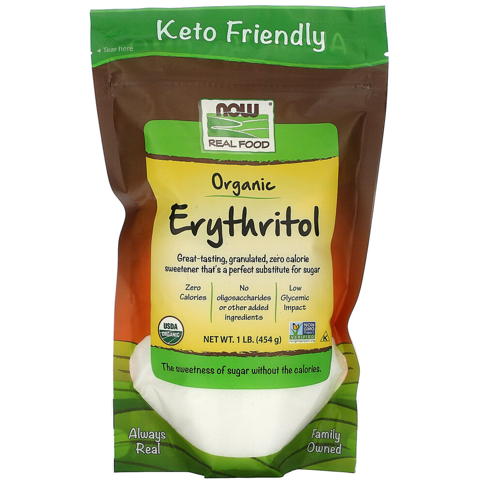 Now Foods, Real Food, Organic Erythritol, 1 lb (454 g)