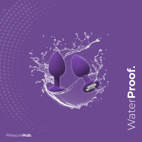 PleasureHub Beginners Jewelled Butt Plug- Black 2