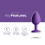 PleasureHub Beginners Jewelled Butt Plug- Black 2