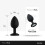 PleasureHub Beginners Jewelled Butt Plug- Black 2