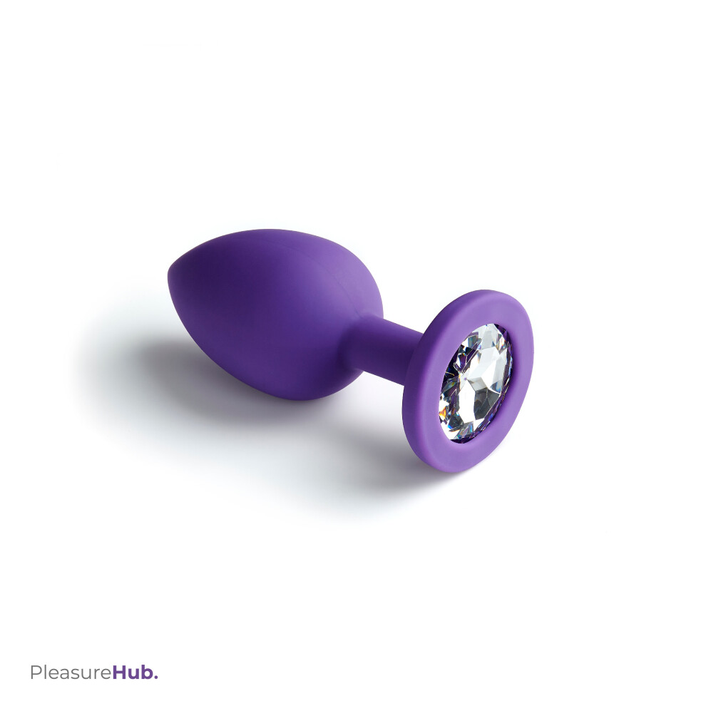 PleasureHub Beginners Jewelled Butt Plug- Black