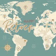 Happy Retirement Congratulations Gold Foiled Retirement Greeting Card Motif Card