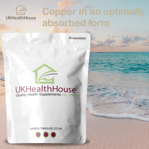 Copper Bisglycinate 1mg - 60 Tablets 1,000mcg Mineral Supplements 2