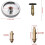 Bathroom Sink Waste Plug Cap & Bolt Click Clack Spring Set 1