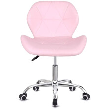 (Pink) Desk chair for Home,Office Swivel Chair PU Leather Comfy Padded Red Computer Chair Adjustable Height Kids Chair,Home/Office Furniture