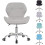 Joolihome (Grey) Home Office chair Adjustable Height Computer Chair 3
