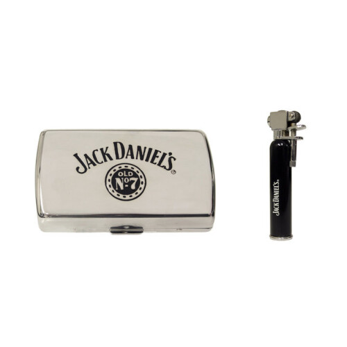 Jack Daniels Jack Daniel's mini cigarette case and flint action gas lighter